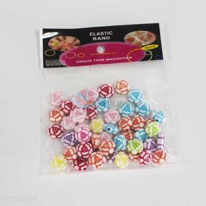 Colorful flower shape plastic beads