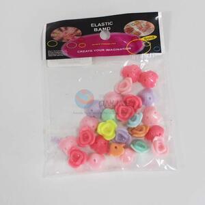 Beautiful flower shape colorful plastic beads