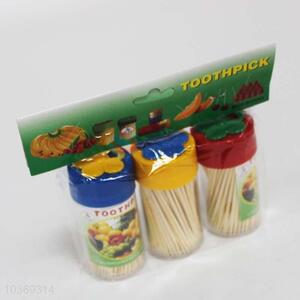 3pcs Bamboo Toothpicks Set