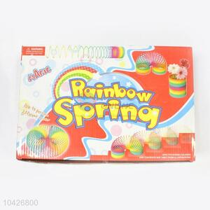 Reasonable Price 6pcs Colorful Plastic Alinky Rainbow Spring for Kids