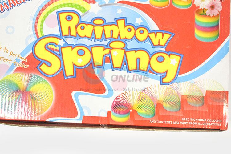Reasonable Price 6pcs Colorful Plastic Alinky Rainbow Spring for Kids
