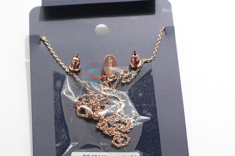 Unique design zircon necklace&earrings set