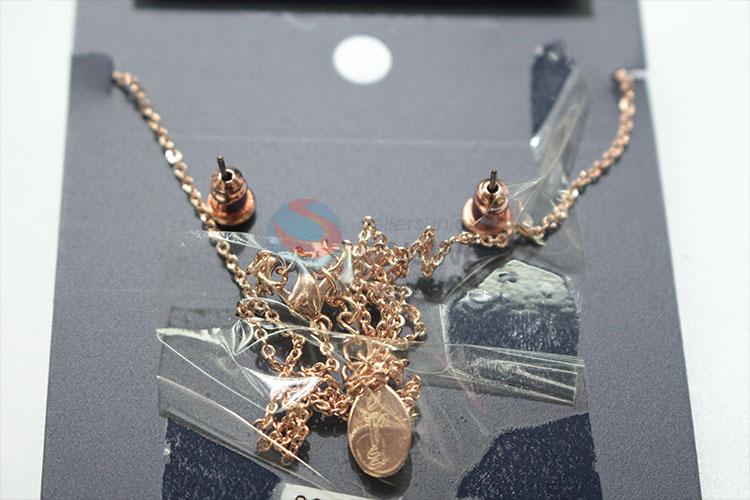 Top quality zircon necklace&earrings set