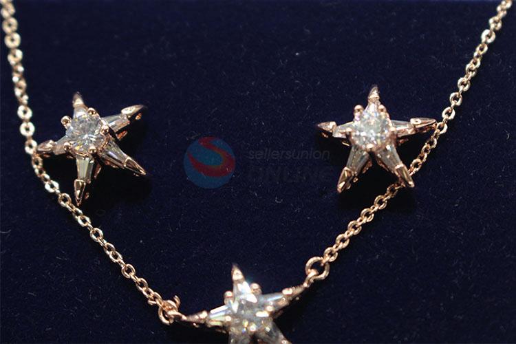Top quality zircon necklace&earrings set