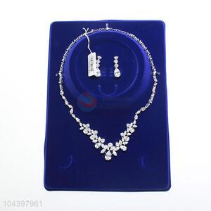 Wholesale Zircon Necklace&Earrings Set For Wedding
