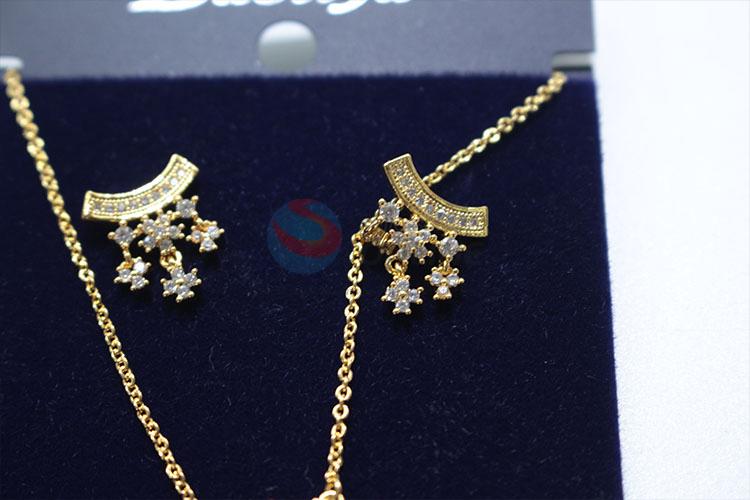 Superior quality zircon necklace&earrings set
