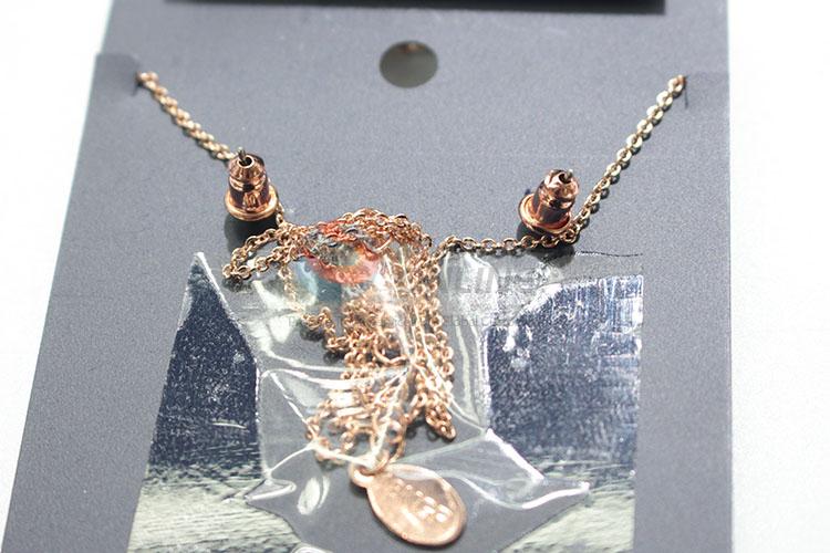 High quality zircon necklace&earrings set