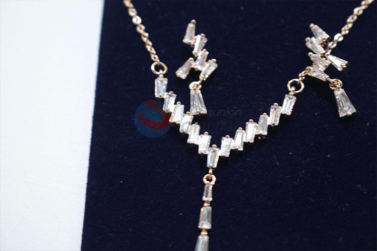 Super quality zircon necklace&earrings set