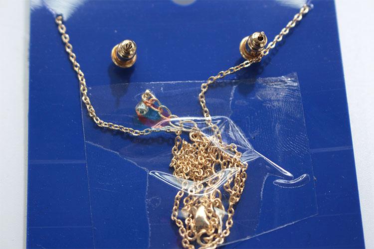 Factory promotional customized zircon necklace&earrings set