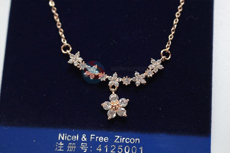 Professional factory zircon necklace&earrings set
