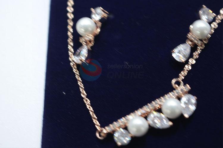 Reasonable price zircon necklace&earrings set