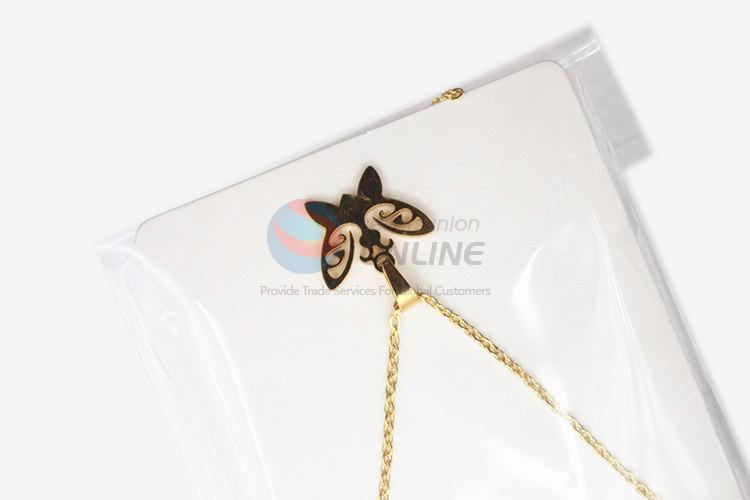 Bottom price women stainless steel butterfly necklace&earrings set