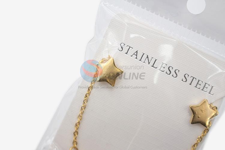 Wholesale promotional custom women stainless steel necklace&earrings set