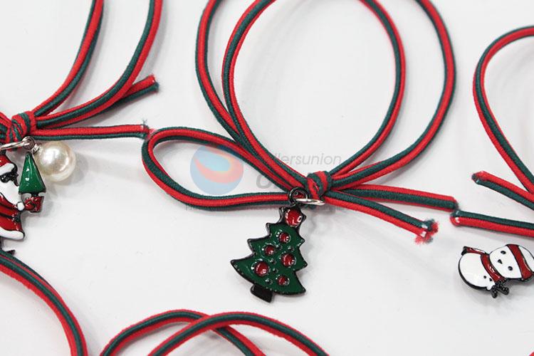 Christmas bowknot elastic hair band for girls