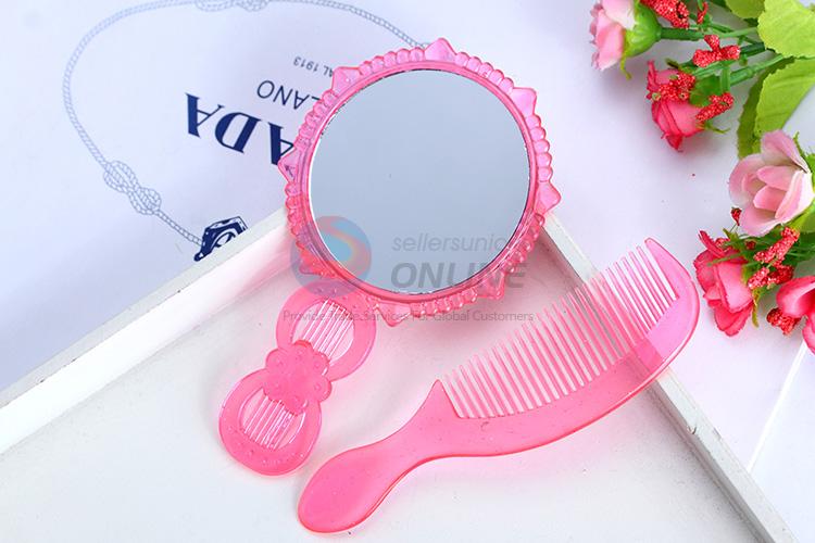 Factory supply cheap plastic mirror&comb set