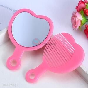 High quality promotional plastic mirror&comb set