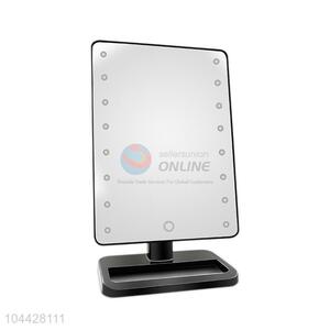 Low price new arrival mirror with 16 led lights, touch mirror glow