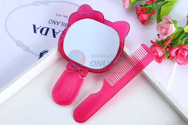 Direct factory good quality plastic mirror&comb set