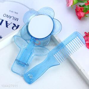 Popular design low price plastic mirror&comb set