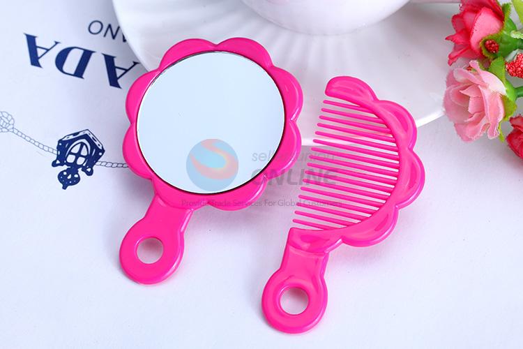 Good quality top sale plastic mirror&comb set