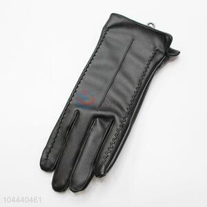 Low Price Female PU Gloves Women's Winter Outdoor Full Fingers Mittens Glove