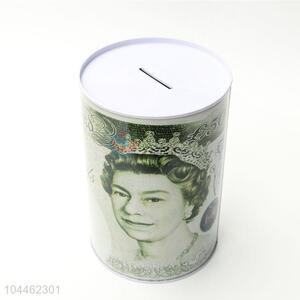 Printed Tin Can Coin Bank with Low Price