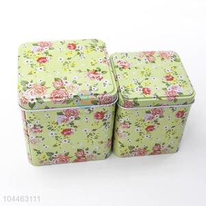 Best Selling Square Shaped Tin Storage Box Containers Set