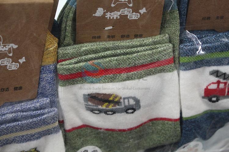 Direct factory popular printed children cotton socks