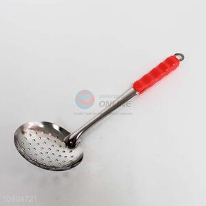 Stainless Steel Leakage Ladle with Plastic Handle