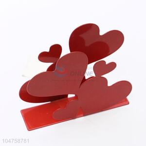 Latest Arrival Red Color Heart Shaped Metal Tissue Paper Holder Cover