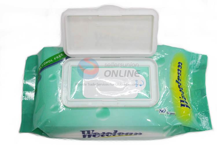 China Factory Price 80 Pcs Baby Wipes Wet Tissue with Cover