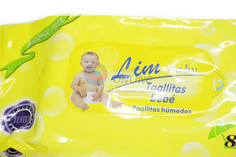 Fashion Design 80 Pcs Baby Wipes Wet Tissue Cleaning Wipes