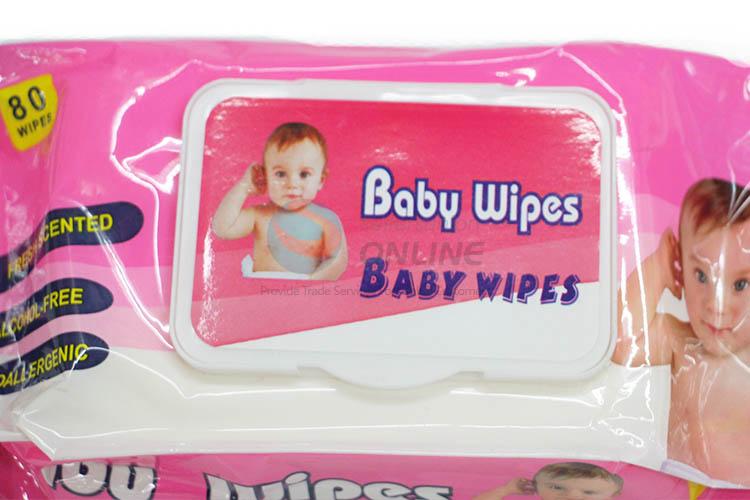 Low Price 80 Pcs Baby Wipes Wet Tissue with Cover
