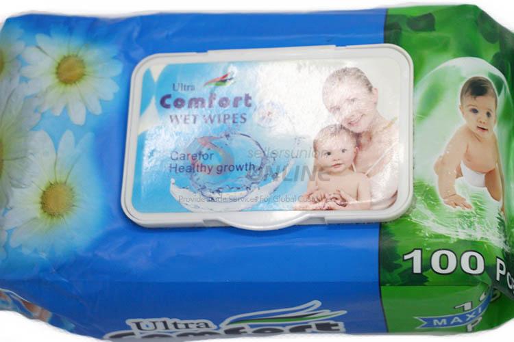 Wholesale Simple 100 Pcs Baby Wipes Wet Tissue with Box