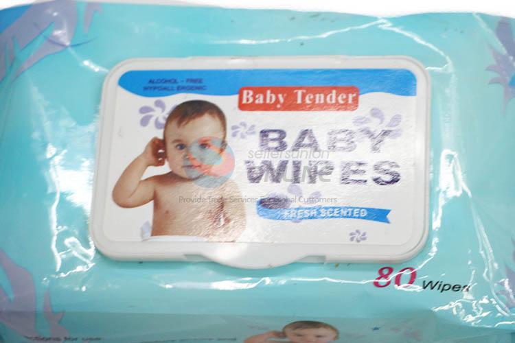 Wholesale Custom 80 Pcs Baby Wipes Wet Tissue with Cover