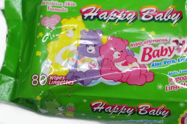 Hot Selling 80 Pcs Baby Wipes Wet Tissue Cleaning Wipes