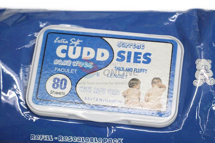 Simple Style 80 Pcs Baby Wipes Wet Tissue with Cover