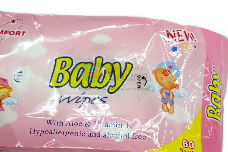 Best Low Price 80 Pcs Baby Wipes Wet Tissue Cleaning Wipes