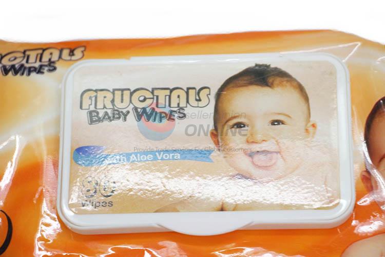 Hot Selling 80 Pcs Baby Wipes Wet Tissue with Cover