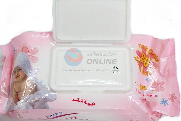 Nice Design Cheap 80 Pcs Baby Wipes Wet Tissue with Cover