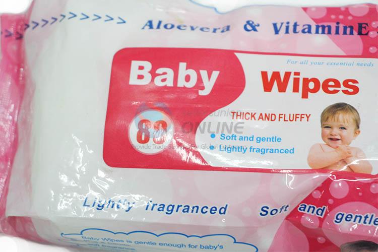 Fashion Cheap 80 Pcs Baby Wipes Wet Tissue with Box