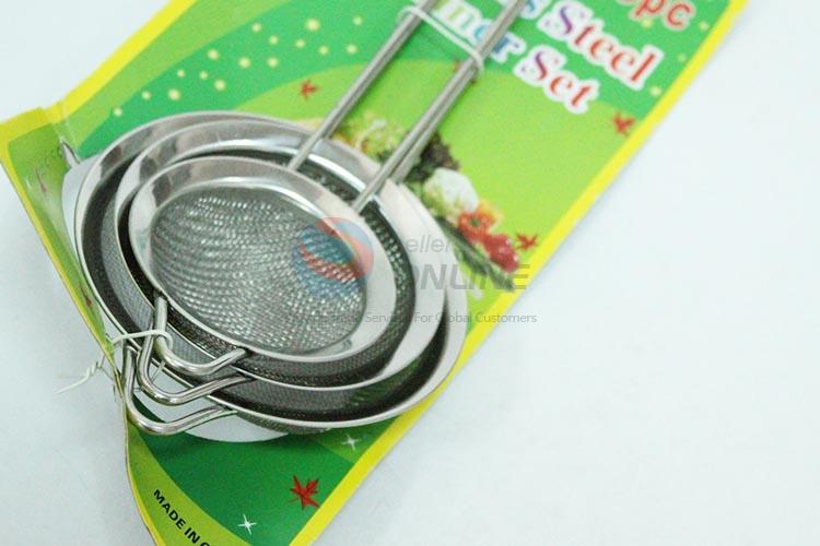 Stainless steel  strainer,dia:7/8/10cm,3pc/card