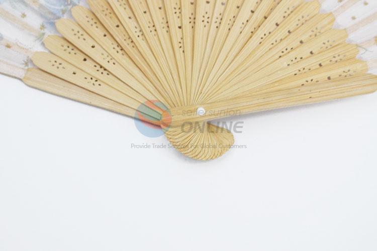 Beautiful Star Pattern Portable Folding Bamboo Hand Fan