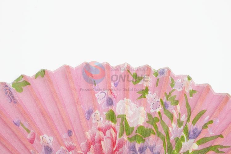 Newly Flower Design Bamboo Folding Hand Fan