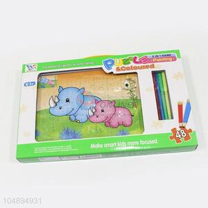 China Wholesale Animal Painting Puzzle Children Educational Paper Puzzle