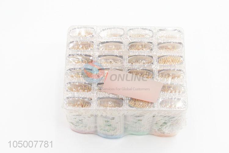 Custom Good Quality 24 Boxes Wholesale Disposable Bamboo Toothpicks