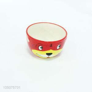 Wholesale cute tiger pattern ceramic bowl for kids