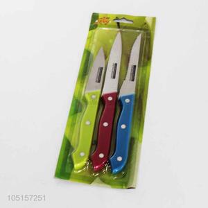 3Pcs/Set Plastic Handle Stainless Steel Fruit Knife