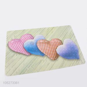Promotional Low Price Heart Pattern Kitchen Table Mat