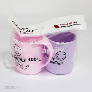 Best Quality 2 Pieces Plastic Water Cup Fashion Teacup
